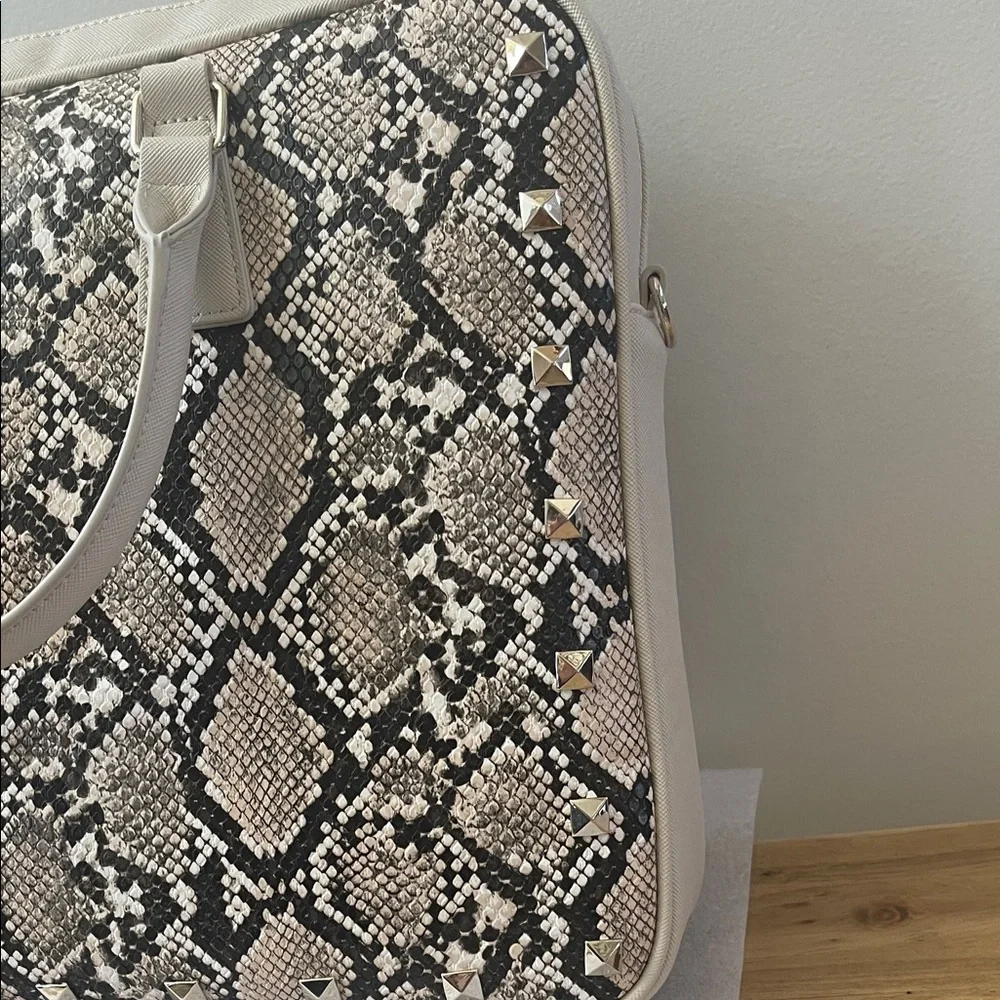 White House Black Market Python Pattern Laptop Bag NWT